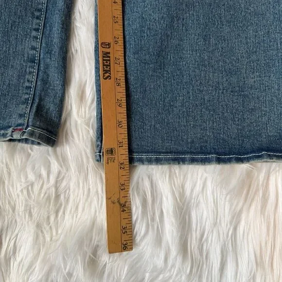 NWT True Religion Jeans Womens Bobbi Low Slung Baggy Blue Denim Stretch 28X32